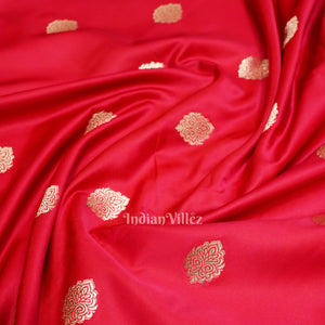 Exclusive Bridal Rose Pink Soft Pure Mashru Satin Silk Banarasi Saree