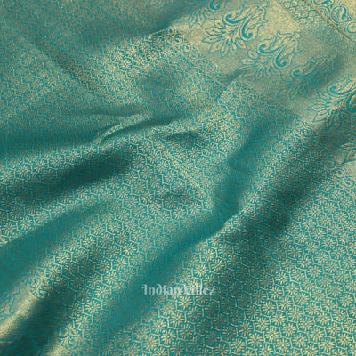 Indigo Blue Designer Kanjivaram Silk Saree