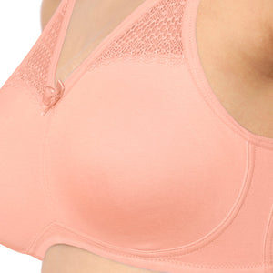 Lace Concealer Non-padded Non-wired Bra - Impatiens Pink