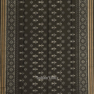 Red Black Tribal Theme Odisha Ikat Sambalpuri Dress Set & Dupatta