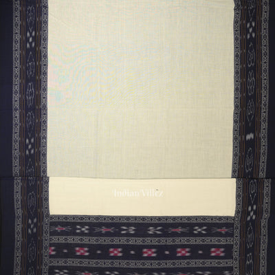 Blue White Flower Buti Odisha Ikat  Sambalpuri Dress Set & Dupatta