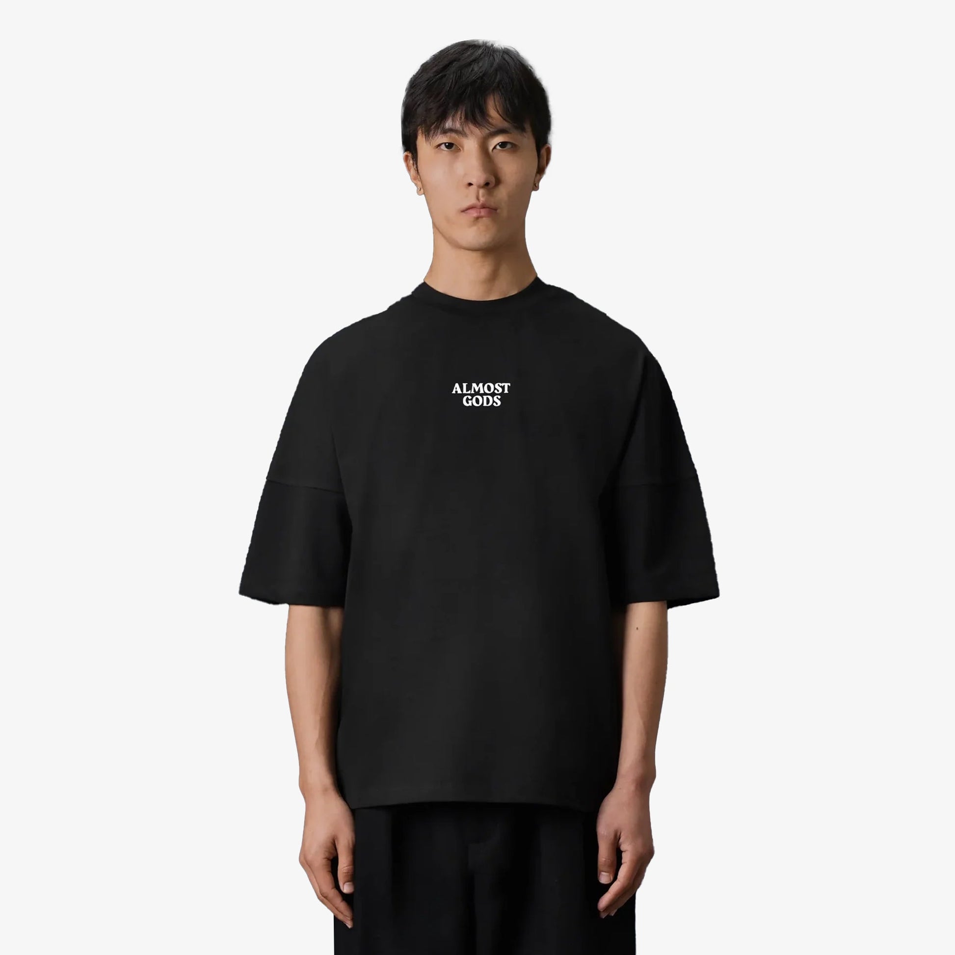 ALMOST GODS | ALMOST GODS LOGO TEE { BLACK