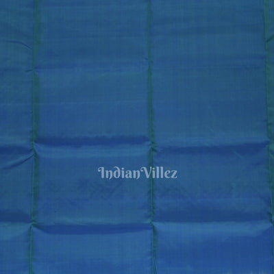 Blue Green Pure Kanjivaram Soft Silk Saree