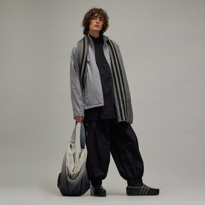 Y-3 | WASHED TWILL OVERSHIRT { BLACK