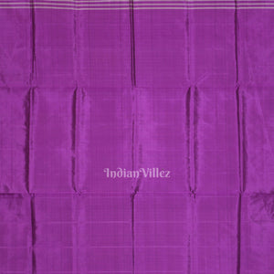 Purple Pasapali Double Pallu Berhampuri Silk Saree