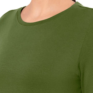 Essential Long Sleeve Round Neck T-Shirt - Cypress