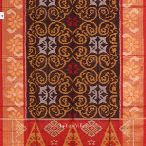 Multicolor Pochampally Ikat Sico (Silk & Cotton) Saree with Zari Border