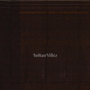 Orange with Black Odisha Ikat Sambalpuri Pure Cotton Saree