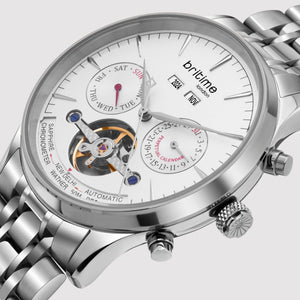 Celestial Men Automatic Silver Dial Chronograph Metal Watch 867-M10301
