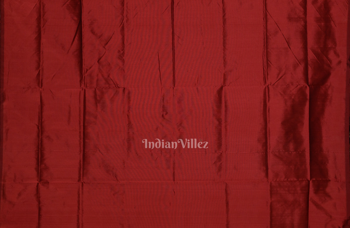 Deep Maroon Grey Pasapali Theme Sambalpuri Silk Saree