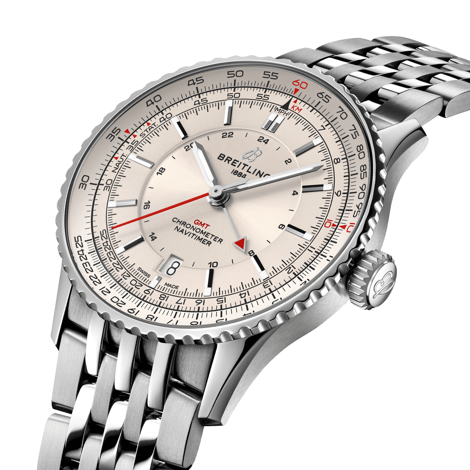Breitling Navitimer Automatic GMT Cream Dial Men 41mm