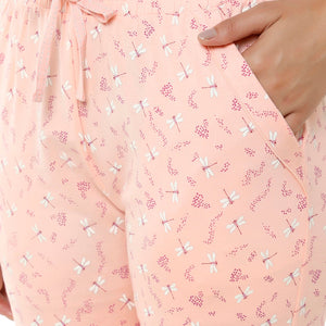 Sleep Shorts  - Impatience Dragonfly Print