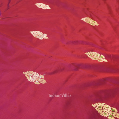Purple Dual Meenakari Pure Banarasi Katan Silk Saree