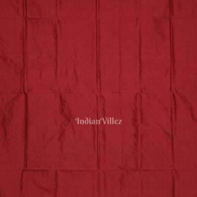 Golden Maroon Elephant Theme Sambalpuri Silk Saree