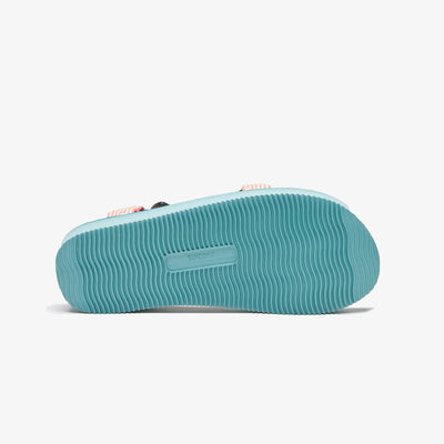Suicoke | MOTO JACQUARD TOUCH-STRAP  { NAVY BLUE/CORAL PINK/SEA GREEN