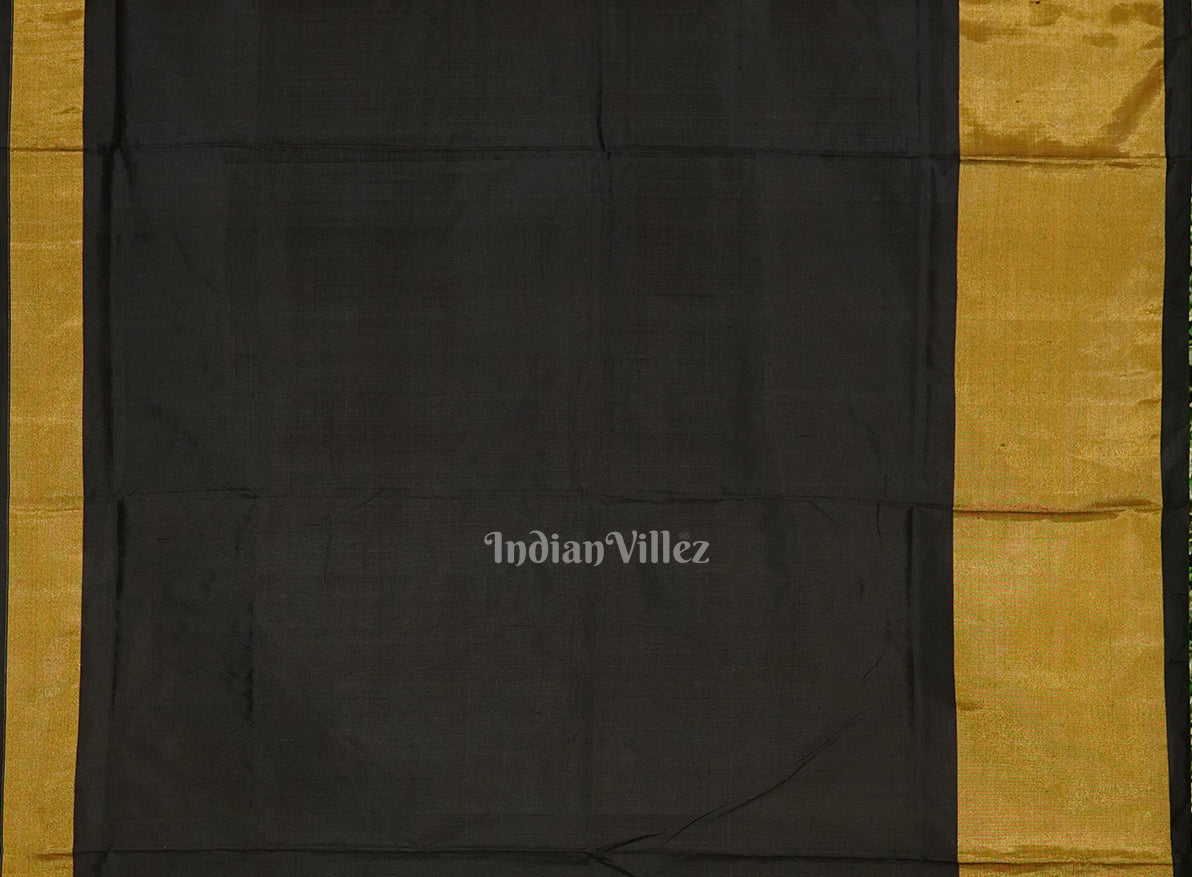 Exclusive Multicolour Elephant Border Pochampally Ikat Handloom Silk Saree