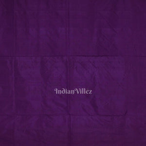 Purple Floral Motif Pochampally Ikat Handloom Silk Saree