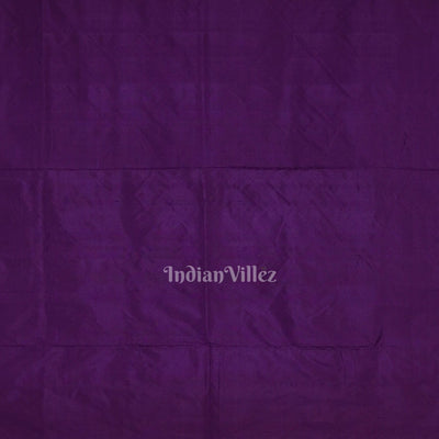 Purple Floral Motif Pochampally Ikat Handloom Silk Saree