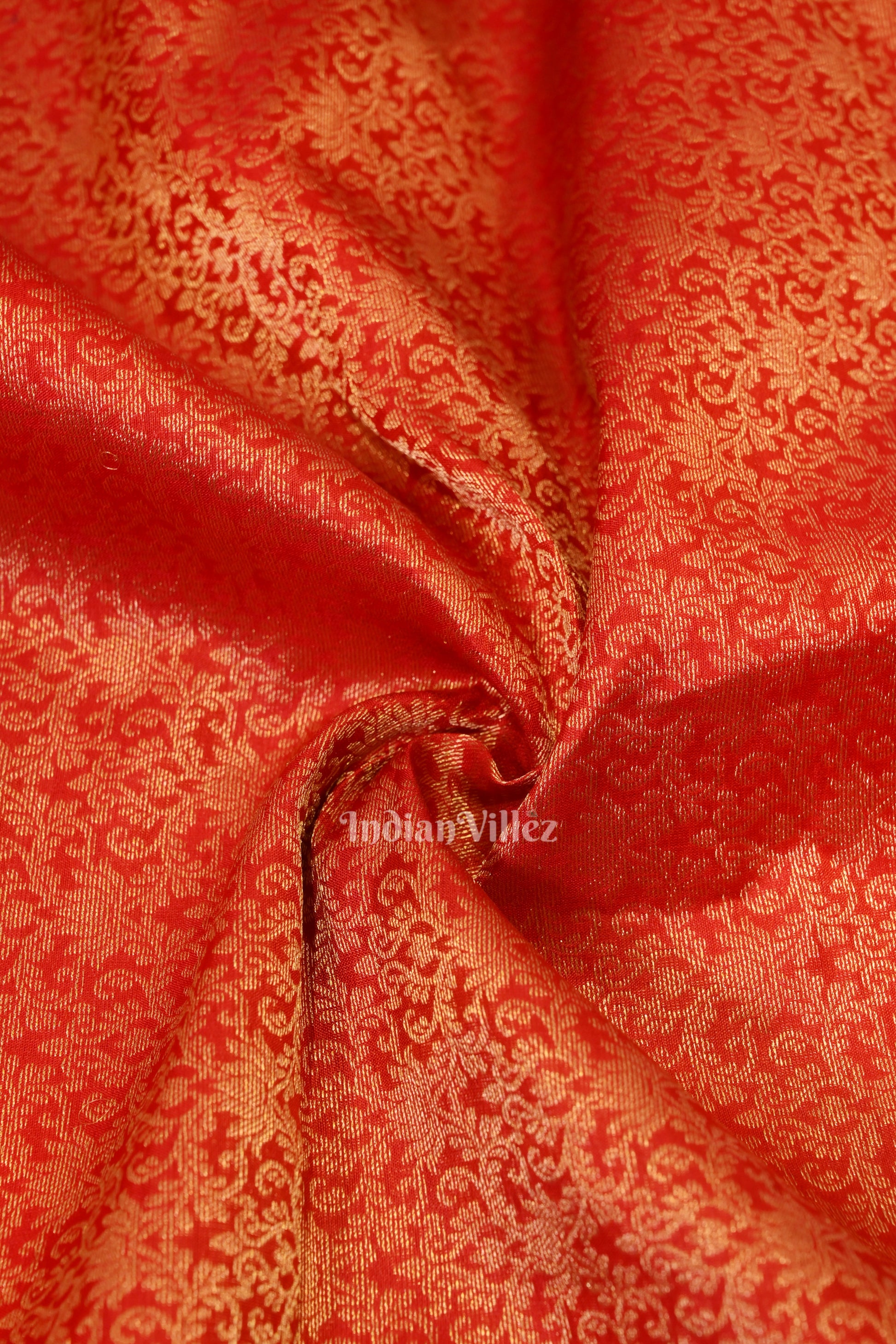 Classic Red pure Kanjivaram Silk Saree with  Zari Brocade