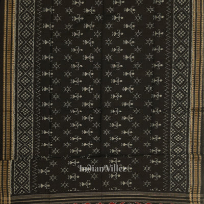 Cement Gray Black Odisha Ikat Sambalpuri Dress Set & Dupatta