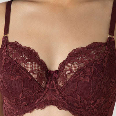 Luxe Support Non-Padded Wired Bra  - Windsor Wine