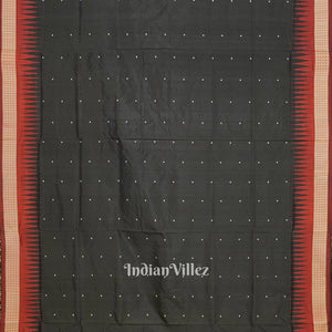 Black Butta Design Bomkai Sambalpuri Silk Saree
