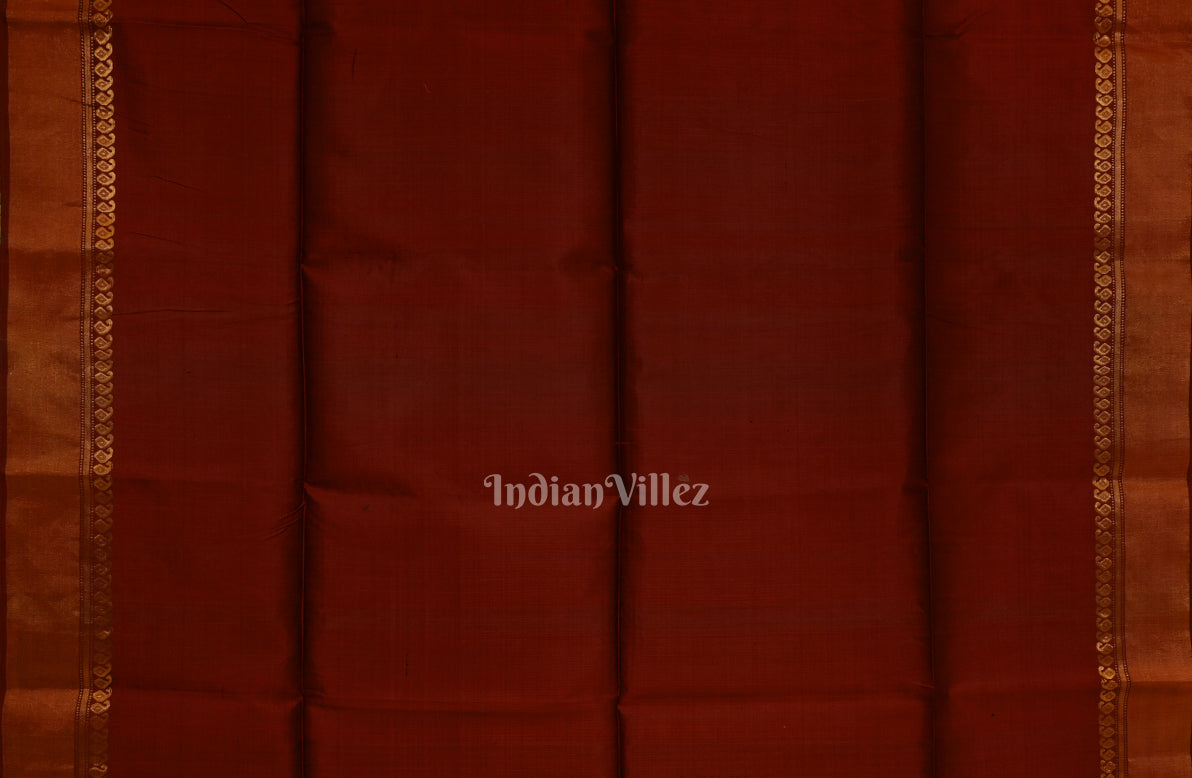 Musk Green With Red Dual Tone Pure Bishnupuri Silk Saree