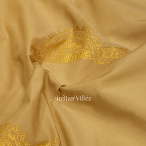 Cream Red Bridal Brocade Kanjivaram Silk Saree