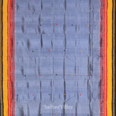 Cement Gray Kathiphera Odisha Ikat Khandua Silk Saree