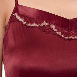 Eternal Bliss Full Length Chemise - Red Berry