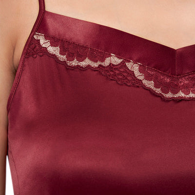 Eternal Bliss Full Length Chemise - Red Berry
