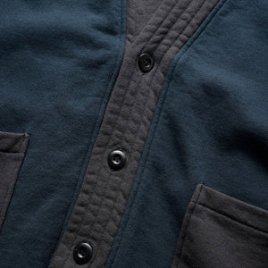 FDMTL | SWEAT S/S CARDIGAN  { NAVY