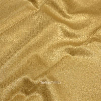 Golden Pure Kanjivaram Tissue Silk Saree