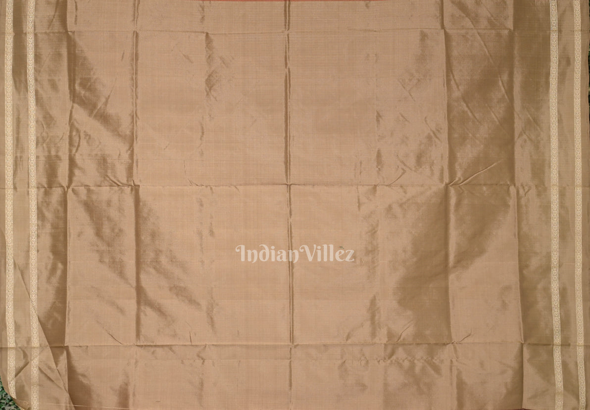 Magenta Pink Shree Mandir Theme Bomkai Sambalpuri Ikat Silk Saree