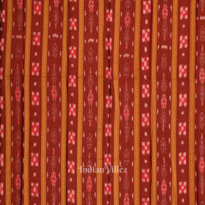 Red Pure Cotton Sambalpuri Dress Material & Dupatta