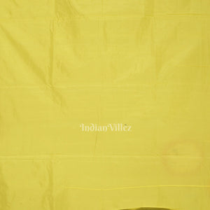 Yellow Shree Jagannath Ratha Yatra Hand-Painted Pattachitra Saree