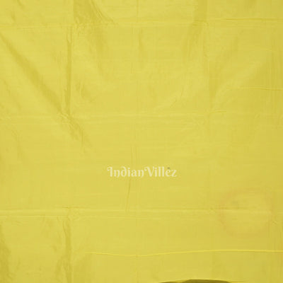 Yellow Shree Jagannath Ratha Yatra Hand-Painted Pattachitra Saree