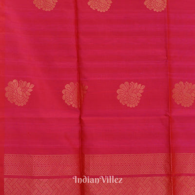 Rani Pink Pure Kanjivaram Soft Silk Saree
