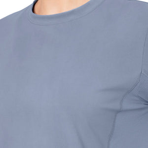 Flaunt Short Sleeve Round Neck Workout T-Shirt - Tempest