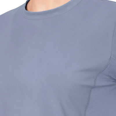 Flaunt Short Sleeve Round Neck Workout T-Shirt - Tempest