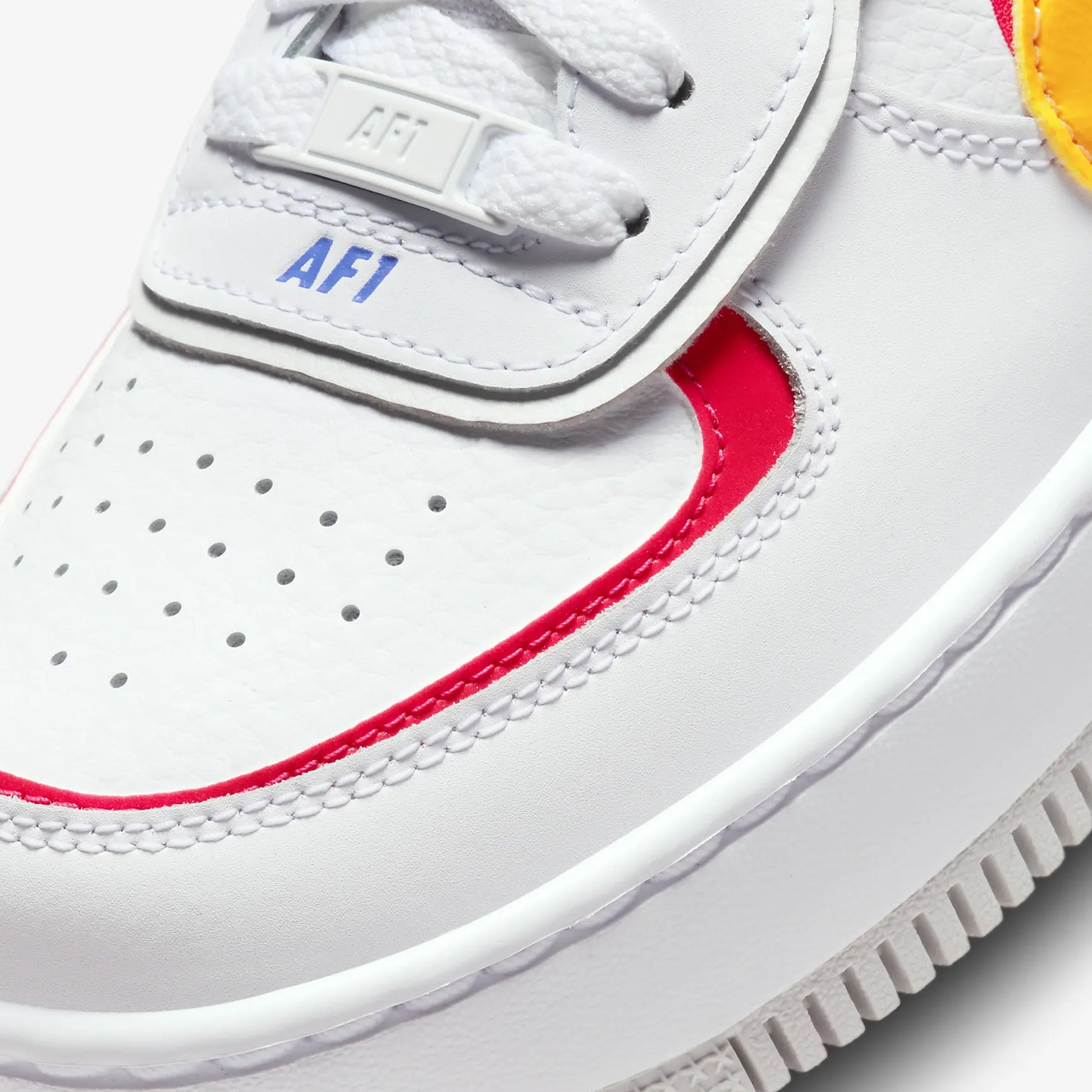Nike | AIR FORCE 1 SHADOW  { WHITE/SUNDIAL-SIREN RED-PHOTON DUST