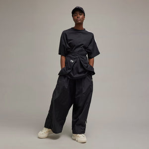 Y-3 | SAIL CLOSURE SHORT SLEEVE TEE  { BLACK