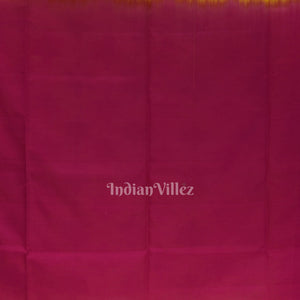 Yellow With Pink Pochampally Ikat Handloom Silk Saree