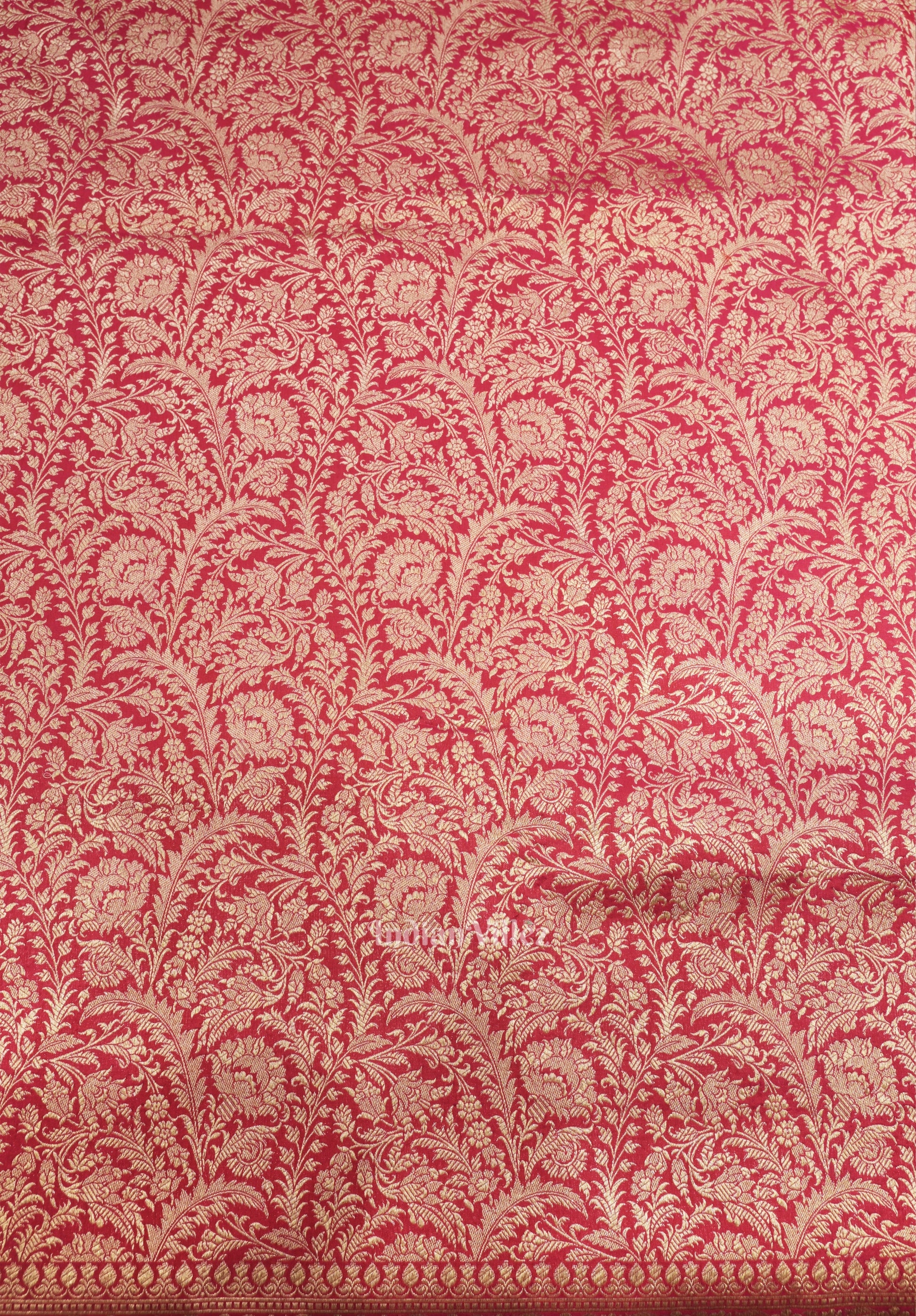 Pink Full body Brocade Banarasi katan Silk Saree