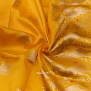 Yellow Designer Pure Banarasi Katan Silk Saree