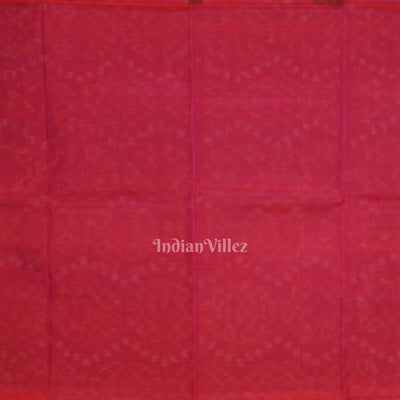 Black Pink Pochampally Ikat Sico (Silk & Cotton) Saree with Zari Border