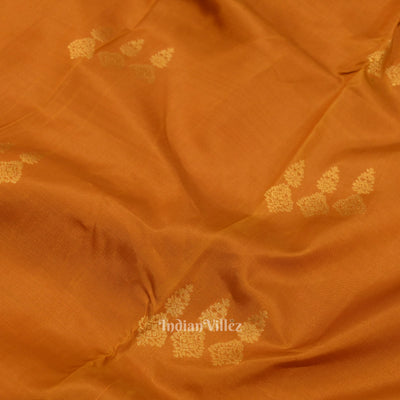 Camel Red Pure Kanjivaram Silk Saree