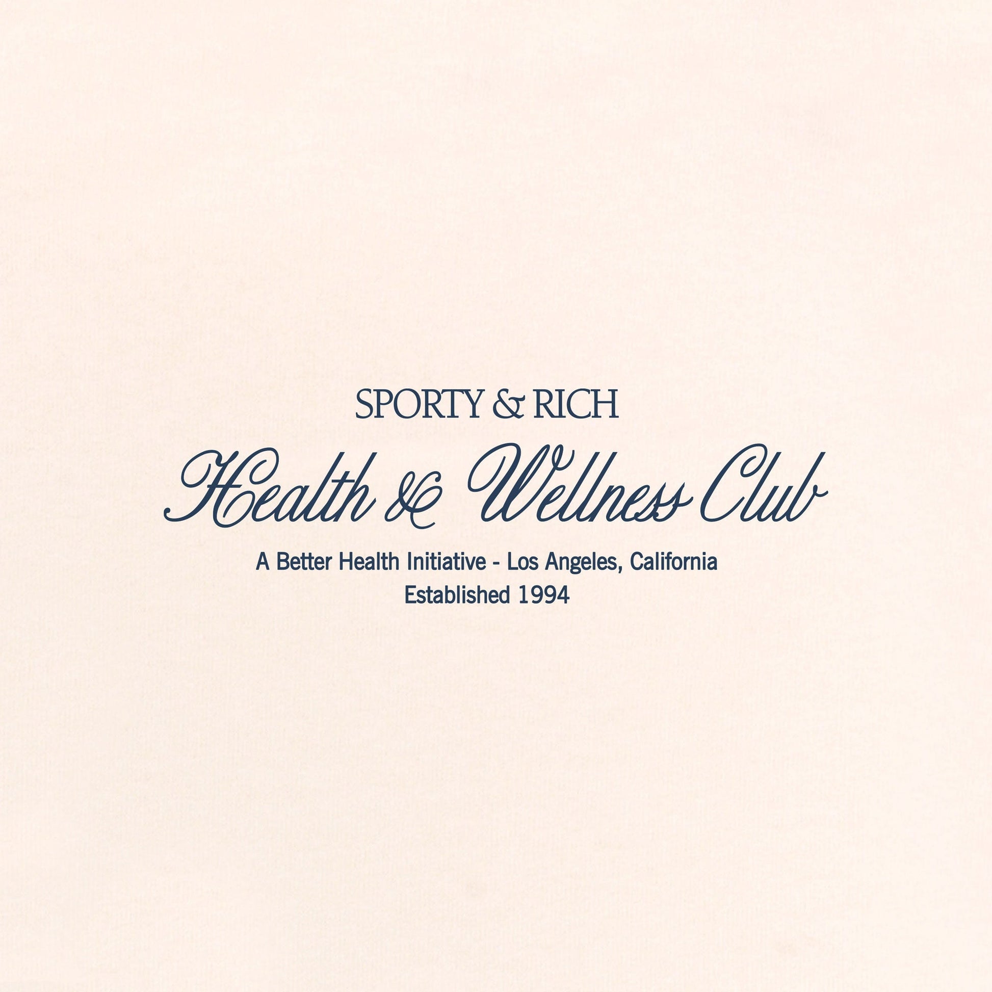 SPORTY & RICH | H&W CLUB CROPPED HOODIE { CREAM/NAVY