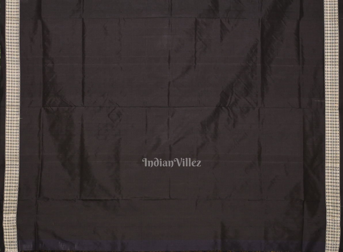 Exclusive Black Jhoti Theme Odisha Handloom Sambalpuri Silk Saree