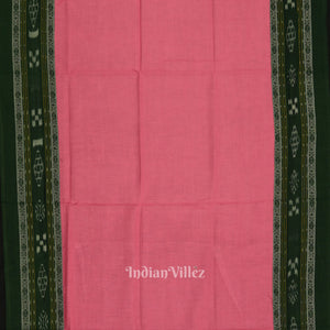 Green Pink Pasapali Sambalpuri Cotton Dress set with Dupatta